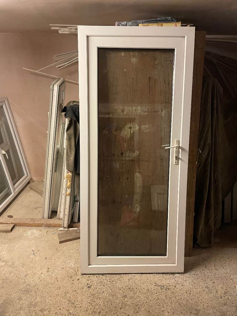 UPVC DOOR 203 x 90 cm - UPVC DOUBLE GLAZED DOOR - CLEAR TOUGHENED GLAZING (REF: DX203)
