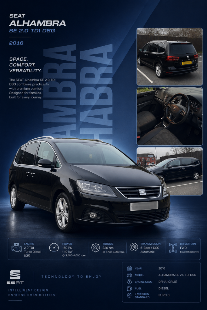Seat, ALHAMBRA, MPV, 2016, Semi-Auto, 1968 (cc), 5 doors