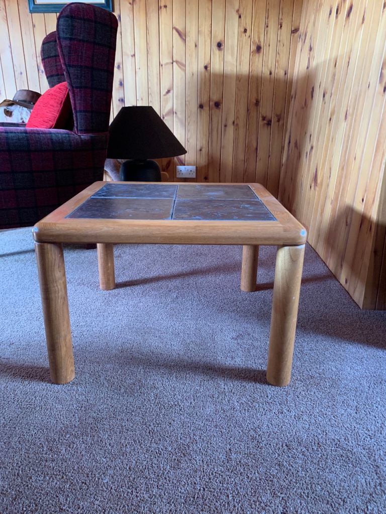 Tile and Pine Occasional Table