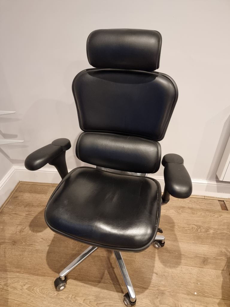 High end leather desk chair 