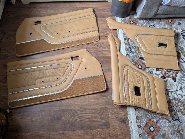 Ford Capri MK2 Tan / Beige Door Cards / Panels Complete Set