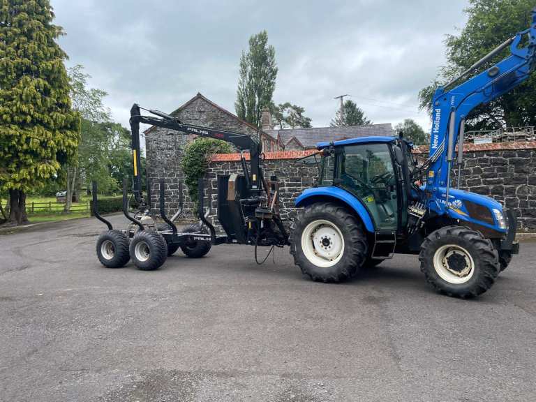 Forest Trailer - PALMS 525 Crane + 9SC Single-Beam Trailer