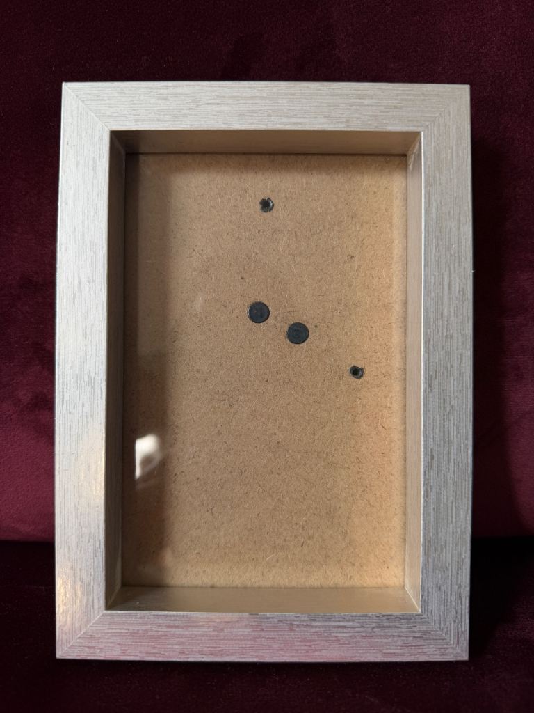 Silver finish wood photo frame 