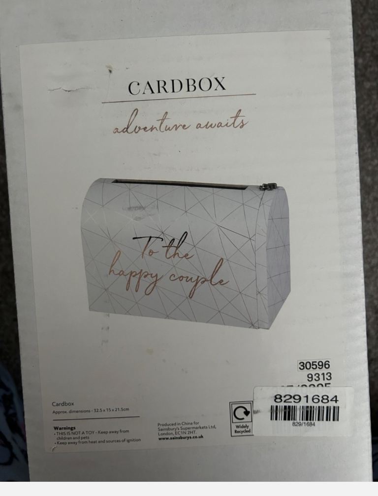 wedding card post box “To The Happy Couple”