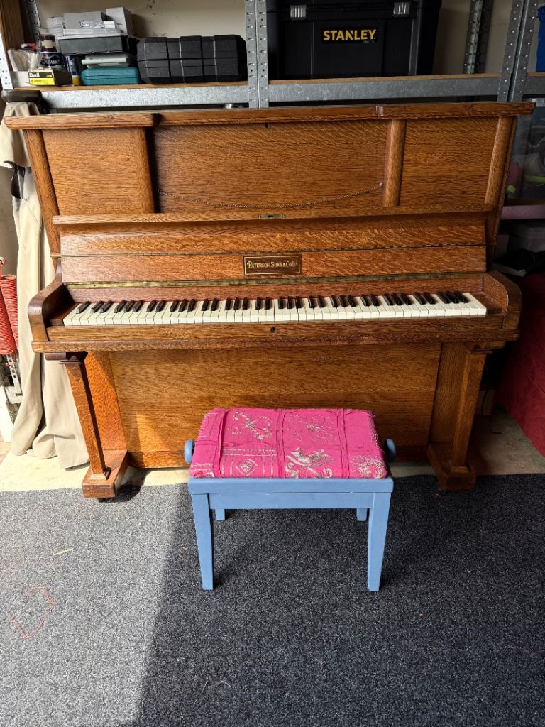 Upright piano and stool FREE