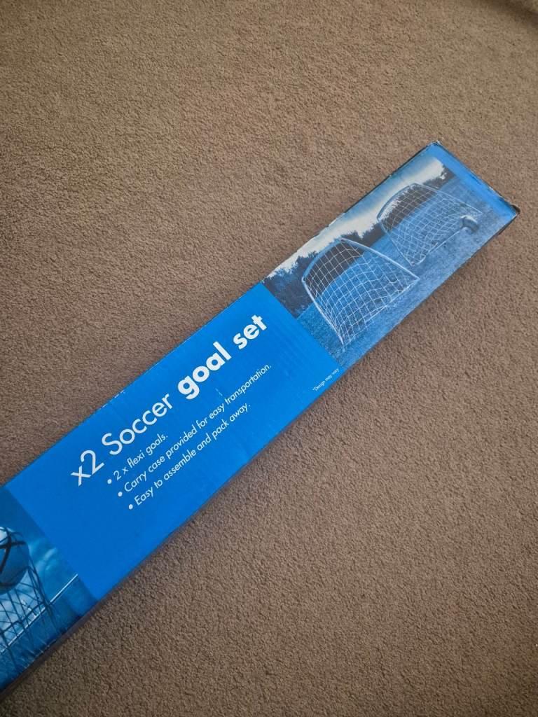 Soccer Goal Set x2 - Easy Assemble and Pack Away