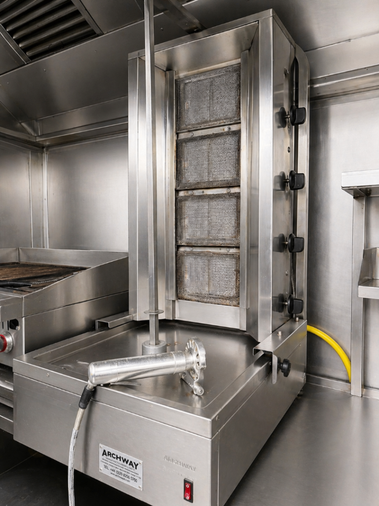 Commercial Doner Kebab Rotisserie Machine with Electric Cutter for Sale – Takeaway Equipment