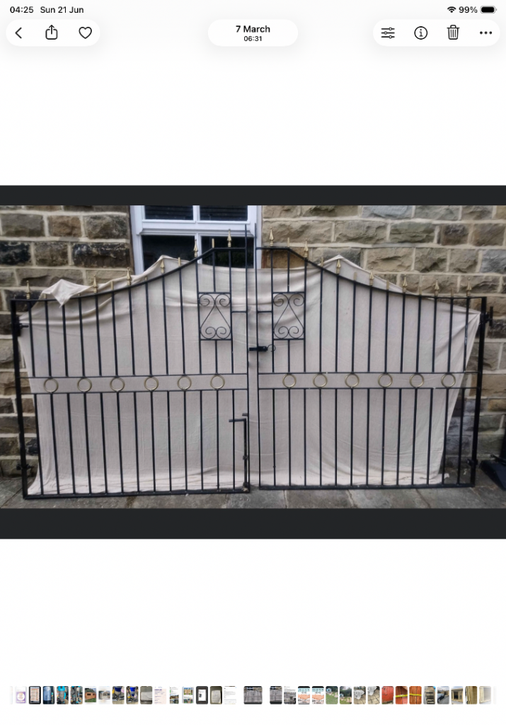 Stunning wrought iron drive gates 