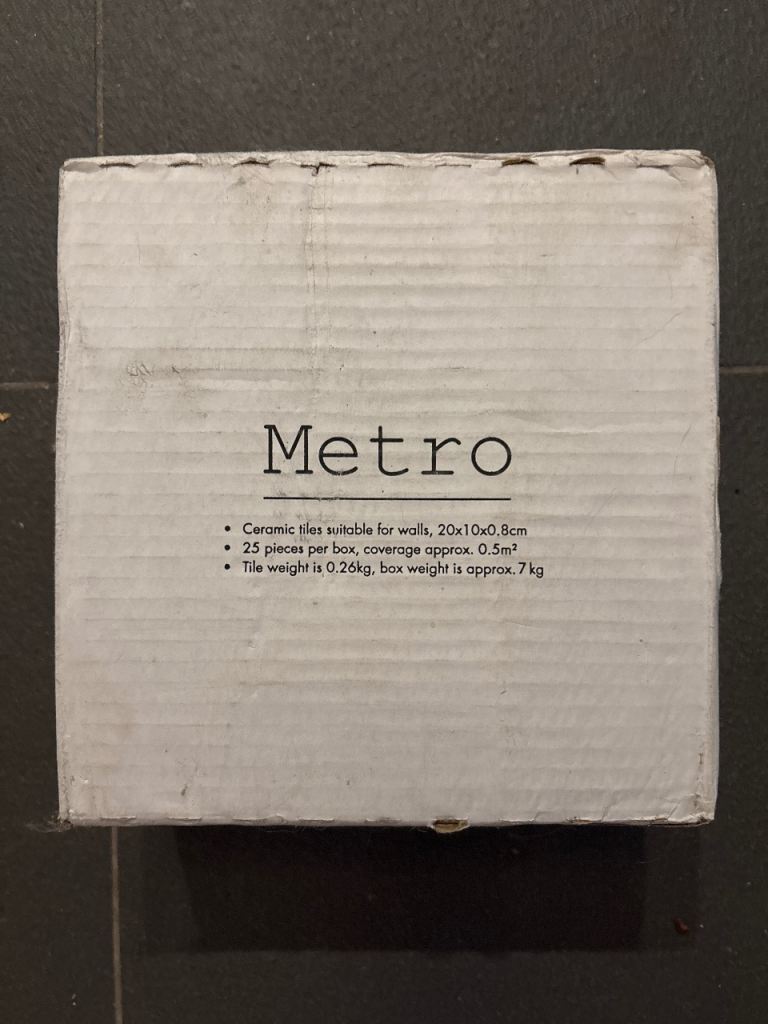 Metro Ceramic Wall Tiles - New, Boxed