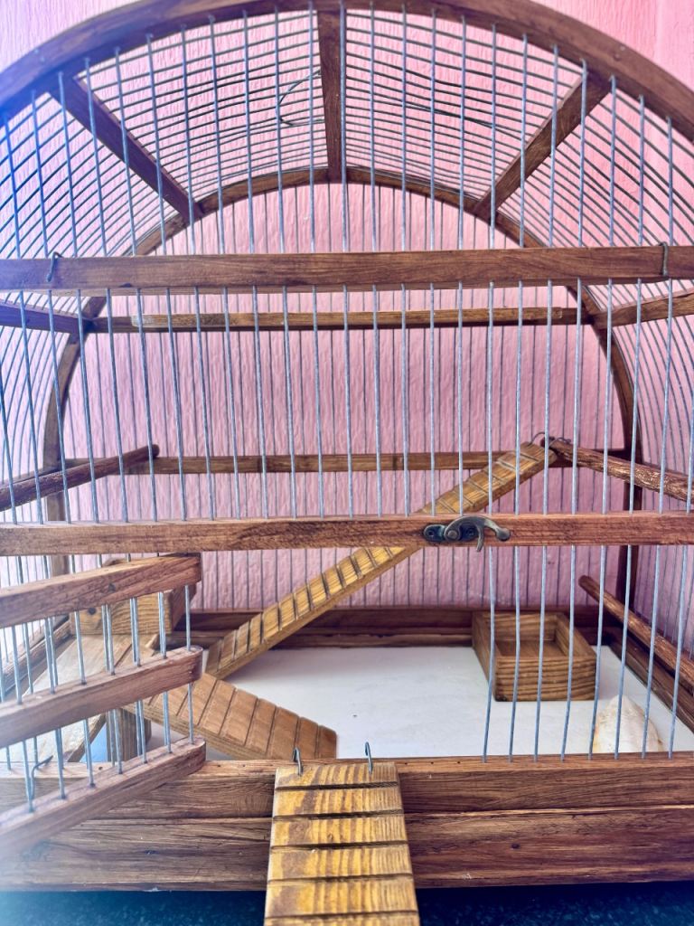 Handmade Artisan Wooden Bird/Budgie Cage – Full Bundle