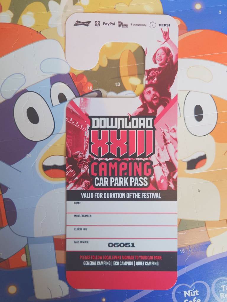 DOWNLOAD FESTIVAL WEEKEND PARKING PASS