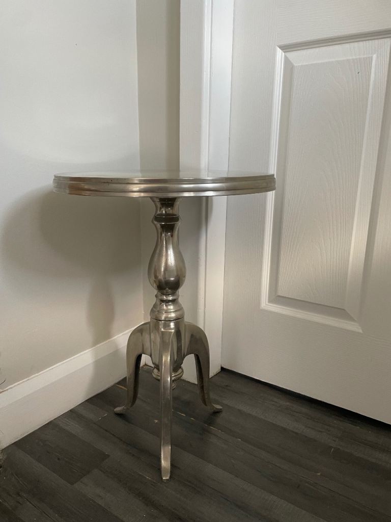 Silver side table 