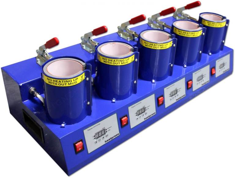 UKPress Blue MP150X5 Station Mug Heat Press for 11oz Mugs 