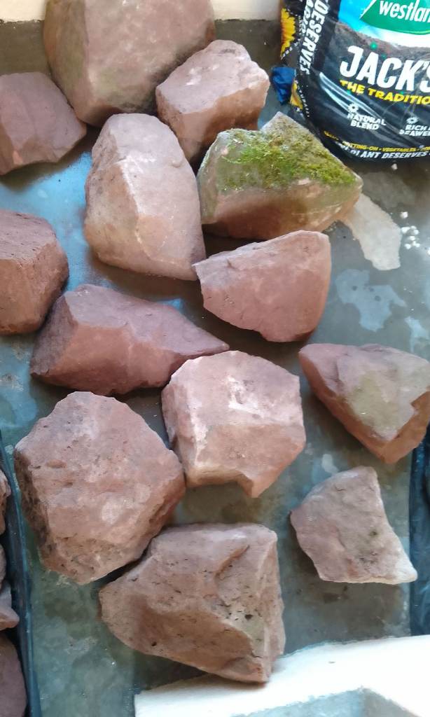 Red Sandstone Rocks for Garden