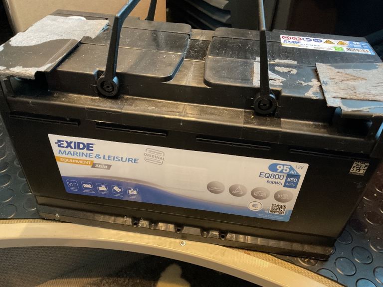 Exide marine and leisure EQ800 12v 95Ah AGM battery - NORWICH