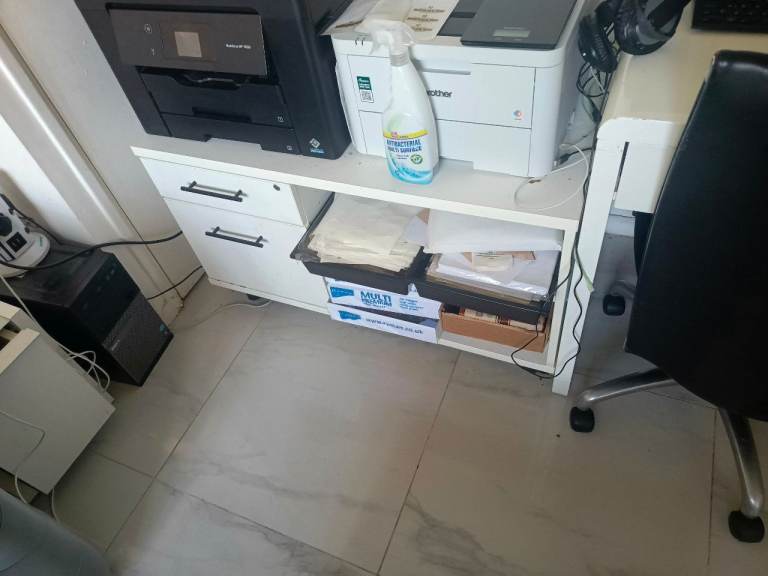 Table with drawers storage with wheels