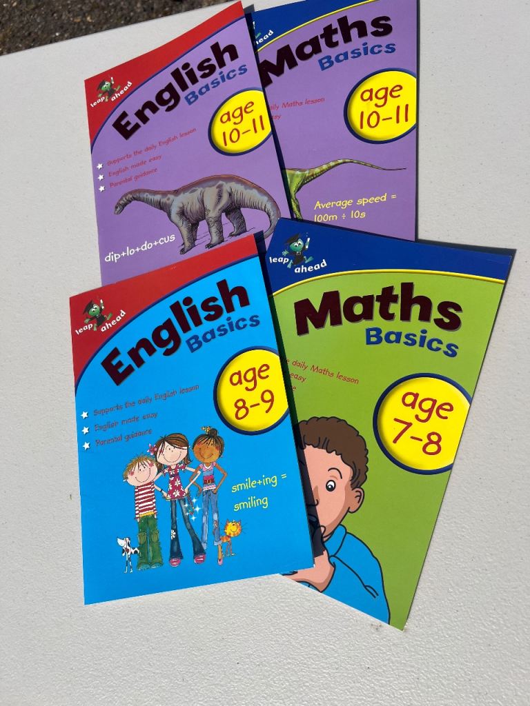 Maths English books ages 8-9, 10-11 