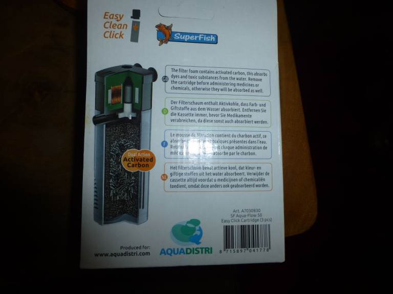 Superfish Filter Cartridge Aqua-flow 50 brand new pack of 3