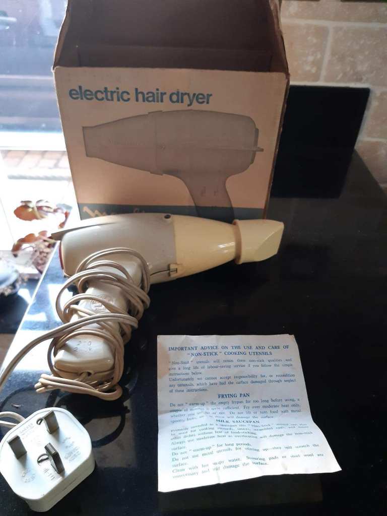 Vintage 1960's Boxed Moulinex Hairdryer G.W.O