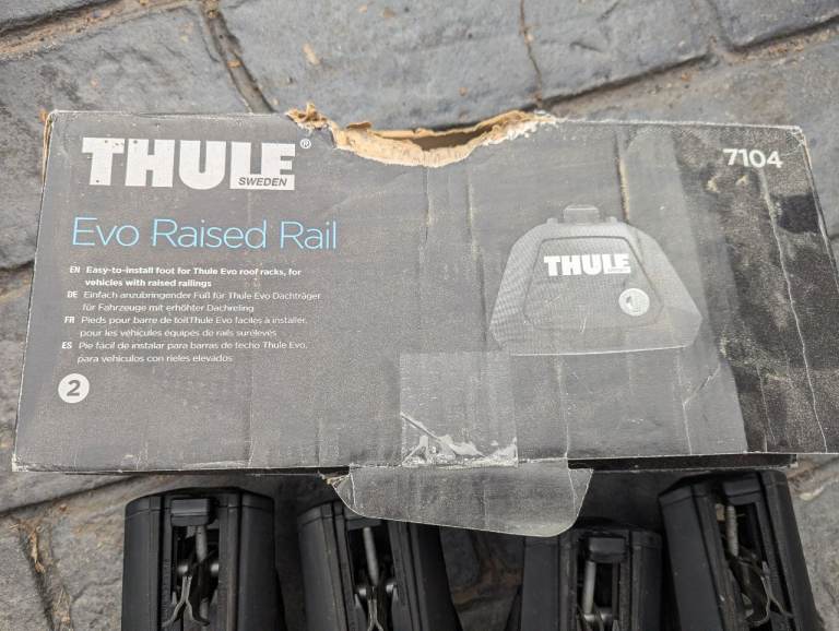 Thule Evo raised rail foot pack 7104
