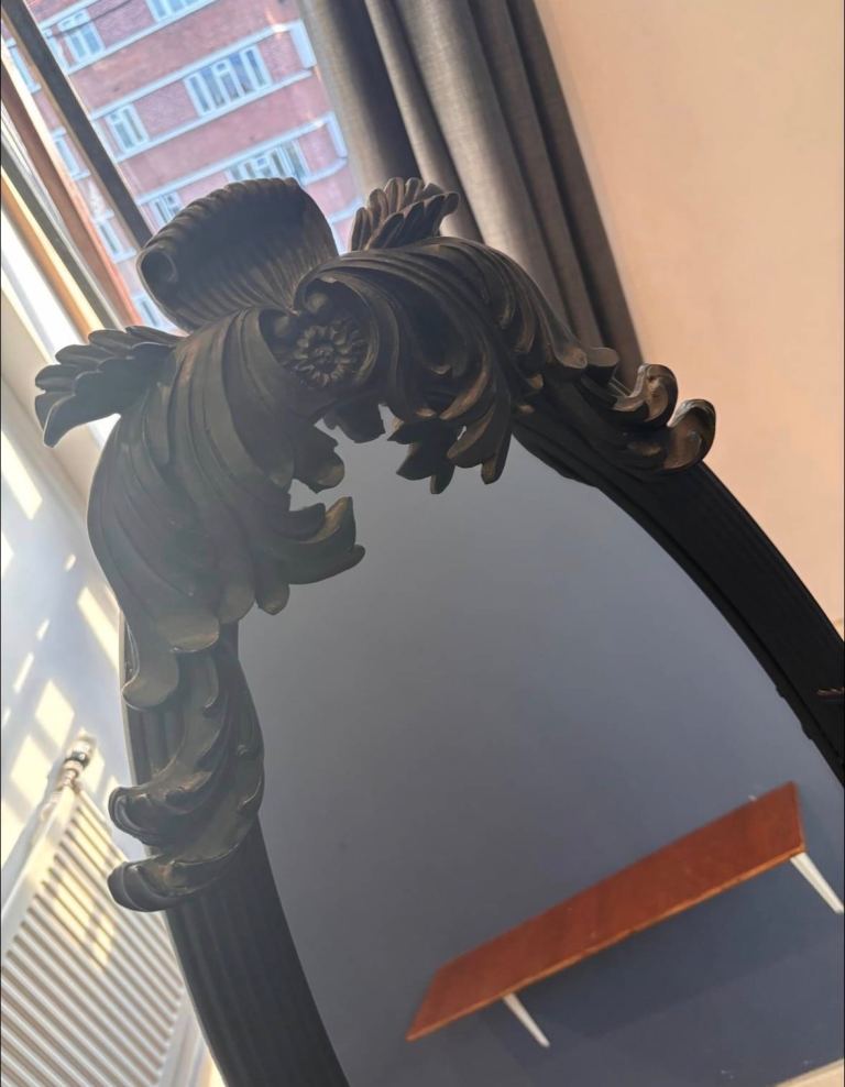 Long black gothic mirror 