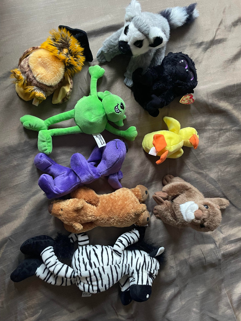 ASSORTED BRAND NEW and USED CUDDLY ANIMAL TOYS - inc TY Beanie Baby