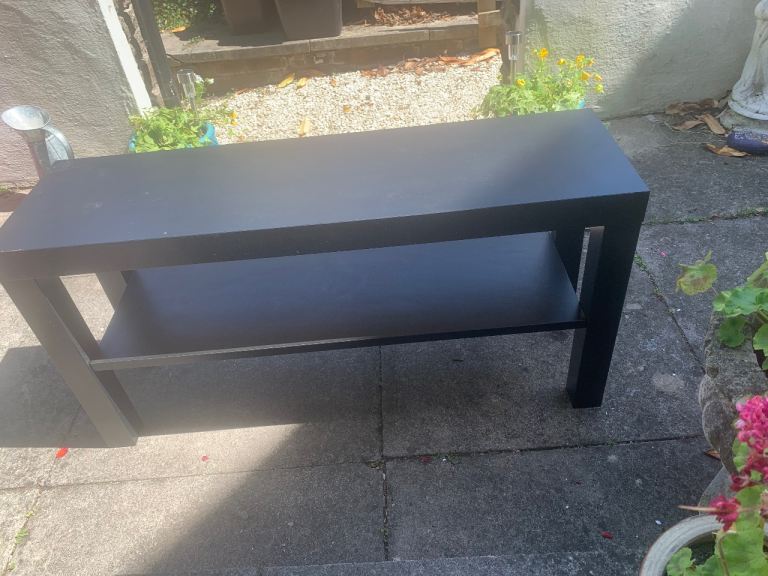 Black Wooden TV Stand / Console Table – Good Condition