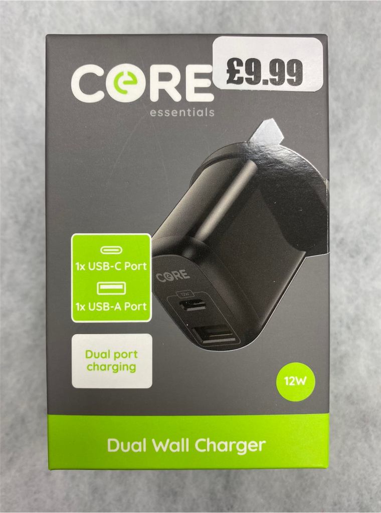 Core dual wall charger 