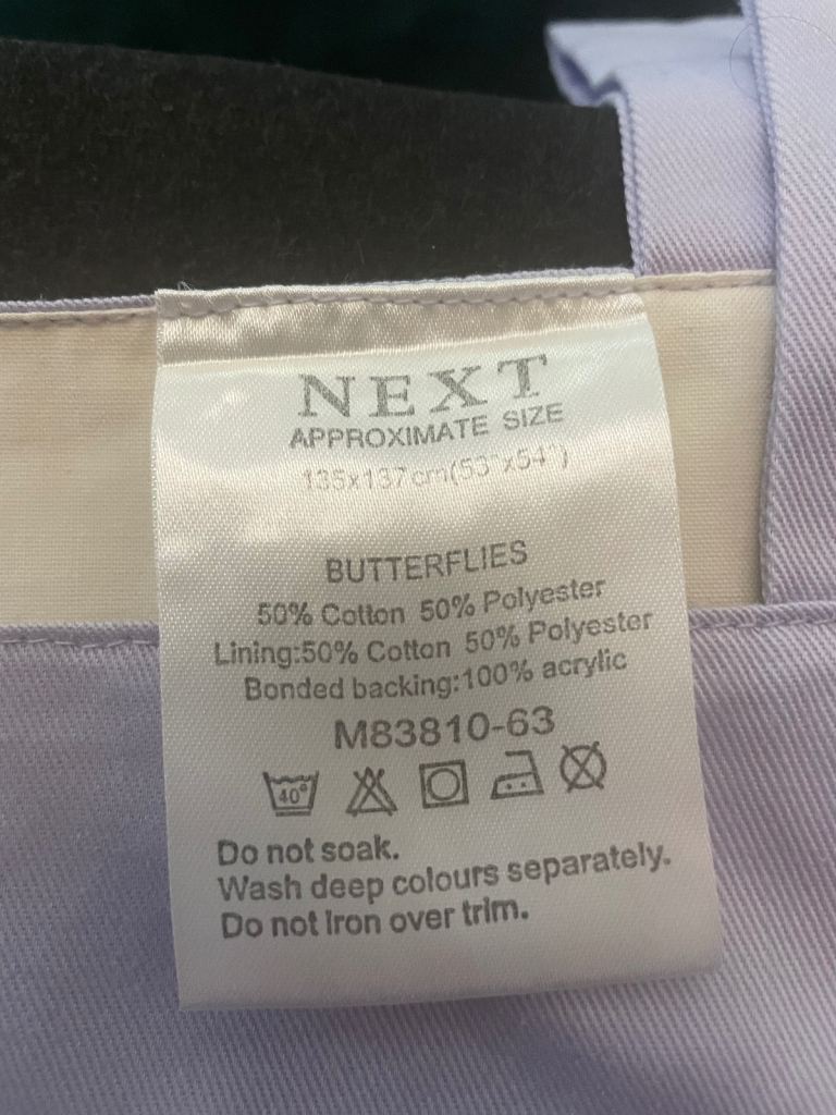 Butterfly Curtains- lilac in colour