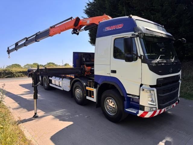 2018 Volvo FM 460 E6 sleeper cheesewedge beavertail winch PM 28.5 remote crane