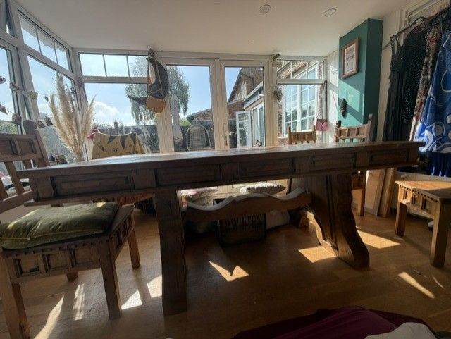 Final Reduction!!!!!!!! Spanish Style Dining Table in Solid Oak, £225. ...