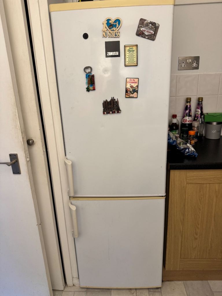 White Zanuzi Fridge Freezer – Good Working Order