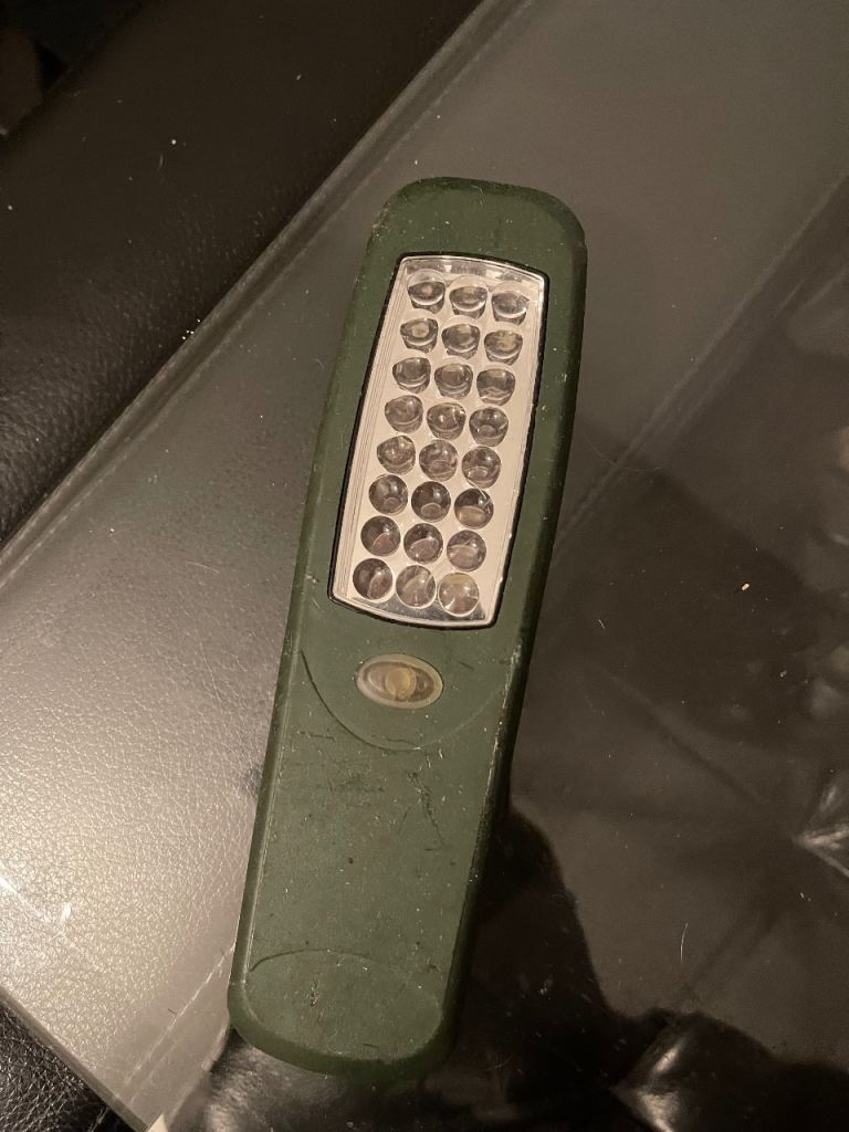 LED Work Light / Torch - Green, Fair Condition
