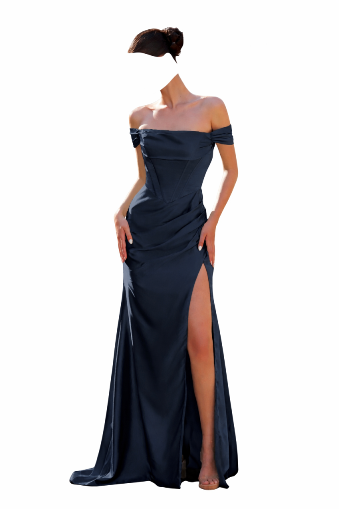 BRAND NEW IN PACKAGING Navy Prom/Bridesmaid dress.