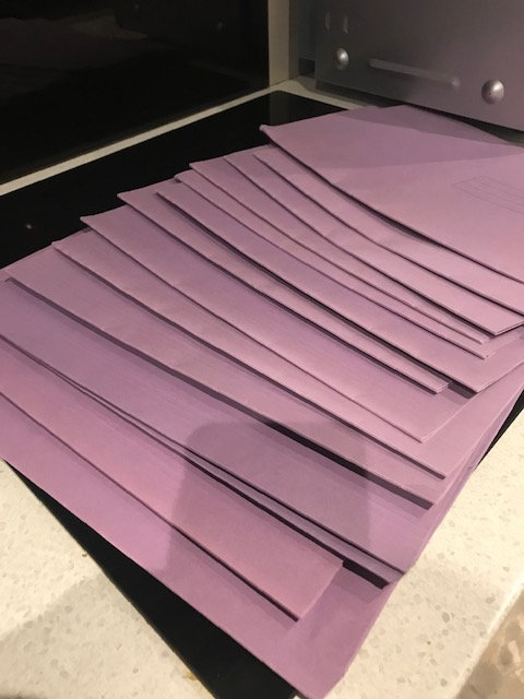 New !5  Purple  Document Folders  /Wallets