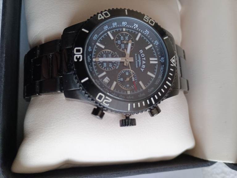 Mens Rotary Black Ocean Watch Brand new 