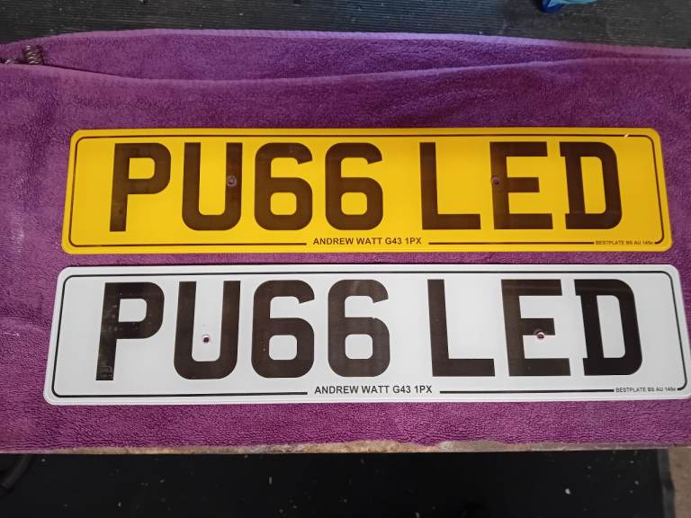 PRIVATE PLATE PU66LED READS PUGGLED! SUIT PUG BREEDER,PEUGEOT, FUNNY PLATE