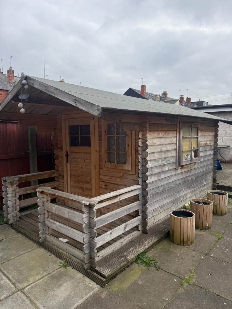 Garden Log Cabin / Wooden Shed with Veranda