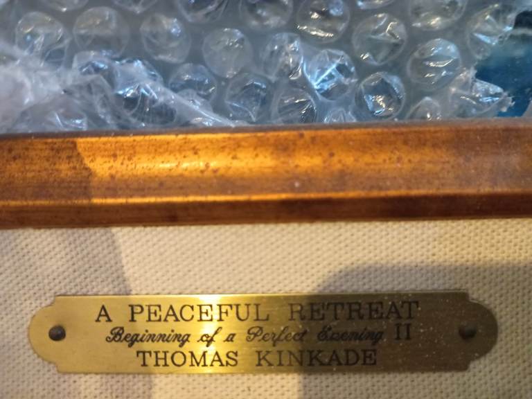 Thomas Kinkade A PEACEFUL RETREAT beautiful picture frame by