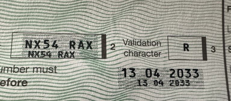 Private plate registration for sale NX54RAX