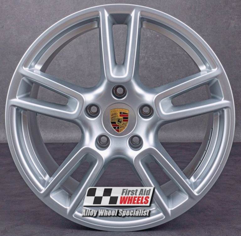 R623S Swap PORSCHE PANAMERA 971 4X 19'' GENUINE 5 TWIN SPOKE SILVER ALLOY WHEELS