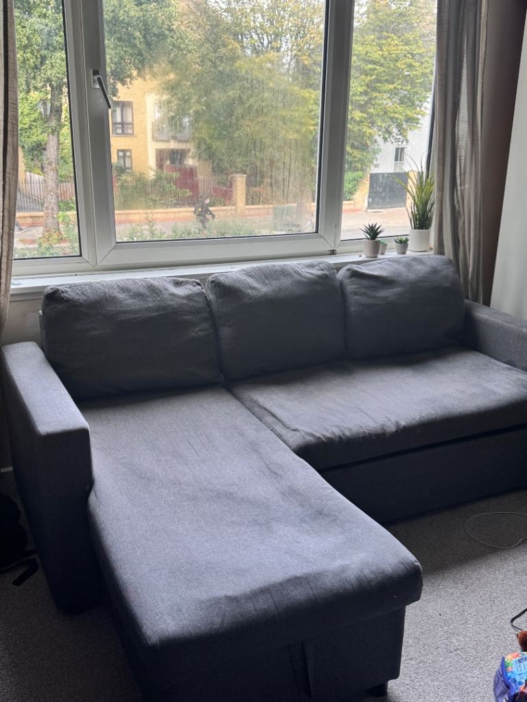 Grey Corner Sofa Bed – Good Condition