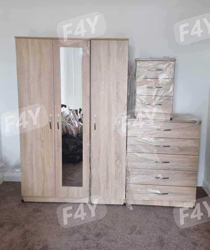 image for 💫Modern fully Assembled Wardrobes, Chest Drawers, Bedside for Bedroom, sale