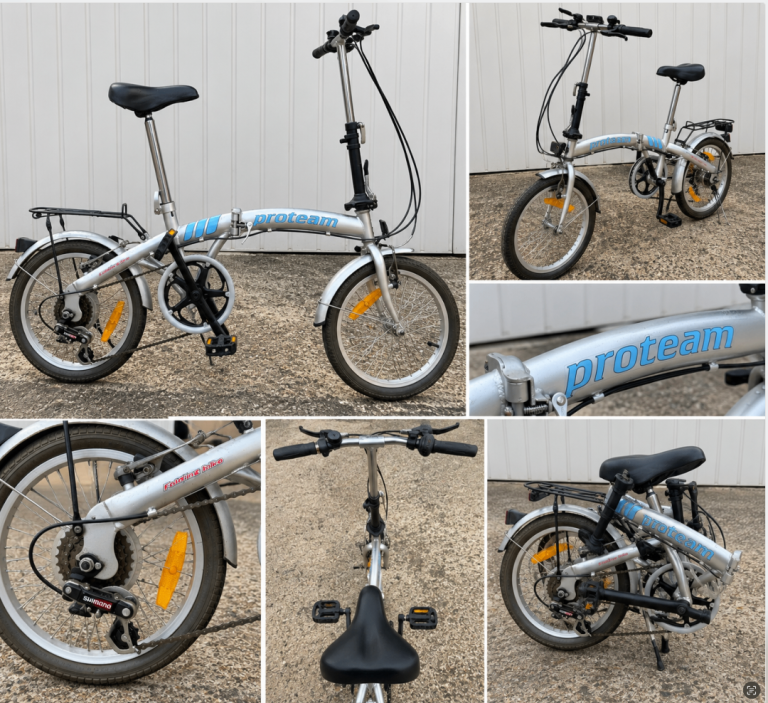 Proteam Folding Bike – Silver, Good Condition