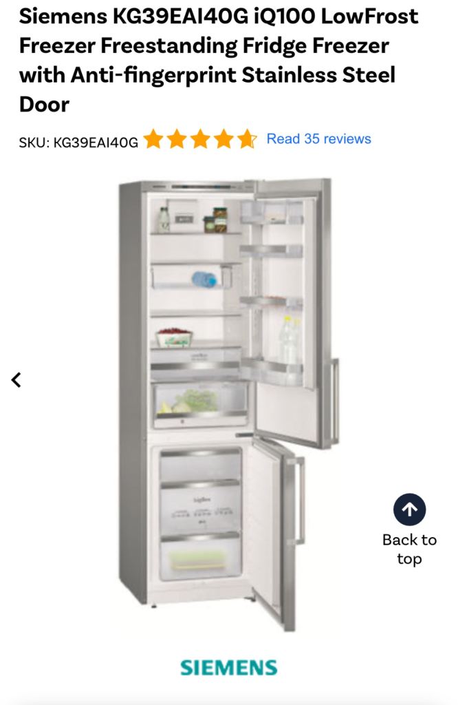 Siemens iQ100 Freestanding Fridge Freezer – LowFrost, Stainless Steel