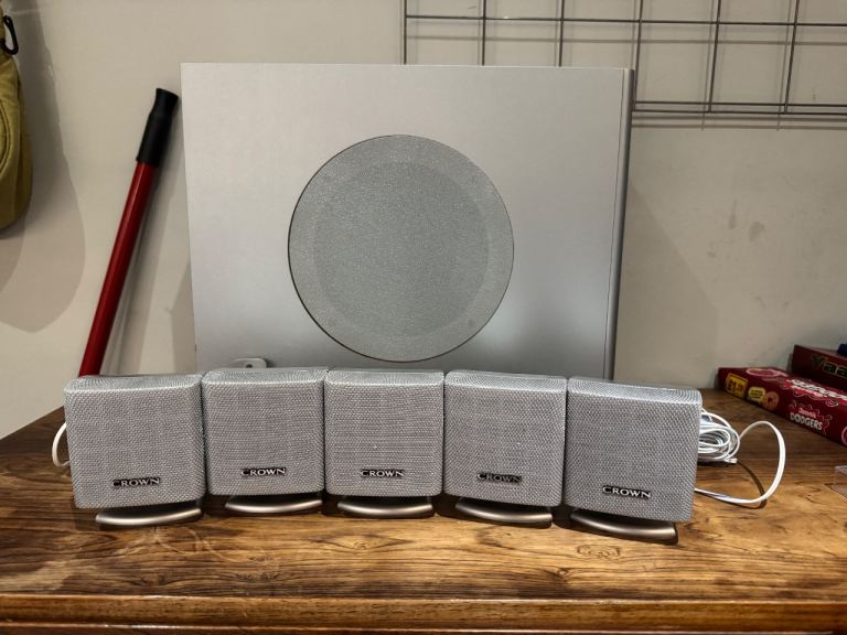 Crown 5.1 Surround Sound Speaker System with Passive Subwoofer