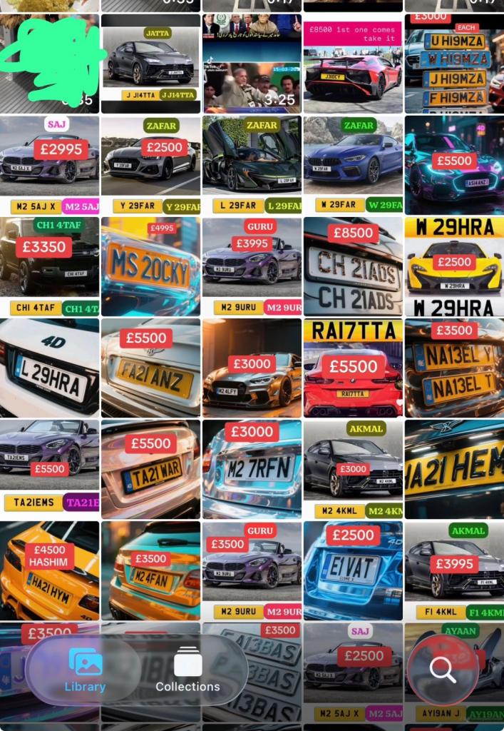 Private number plates 