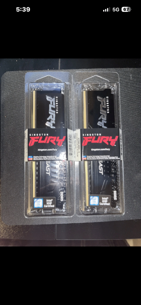 Kingston Technology Fury Beast 16GB DDR5 CL40 DIMM 5600mt/S 2x8GB