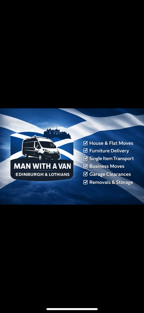 Man With A Van  AVAILABLE TODAY !