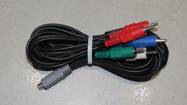 Mini AV Video Audio Cable Component RCA Connectors Red Green Blue White Stereo TV Output 1.5m Lead